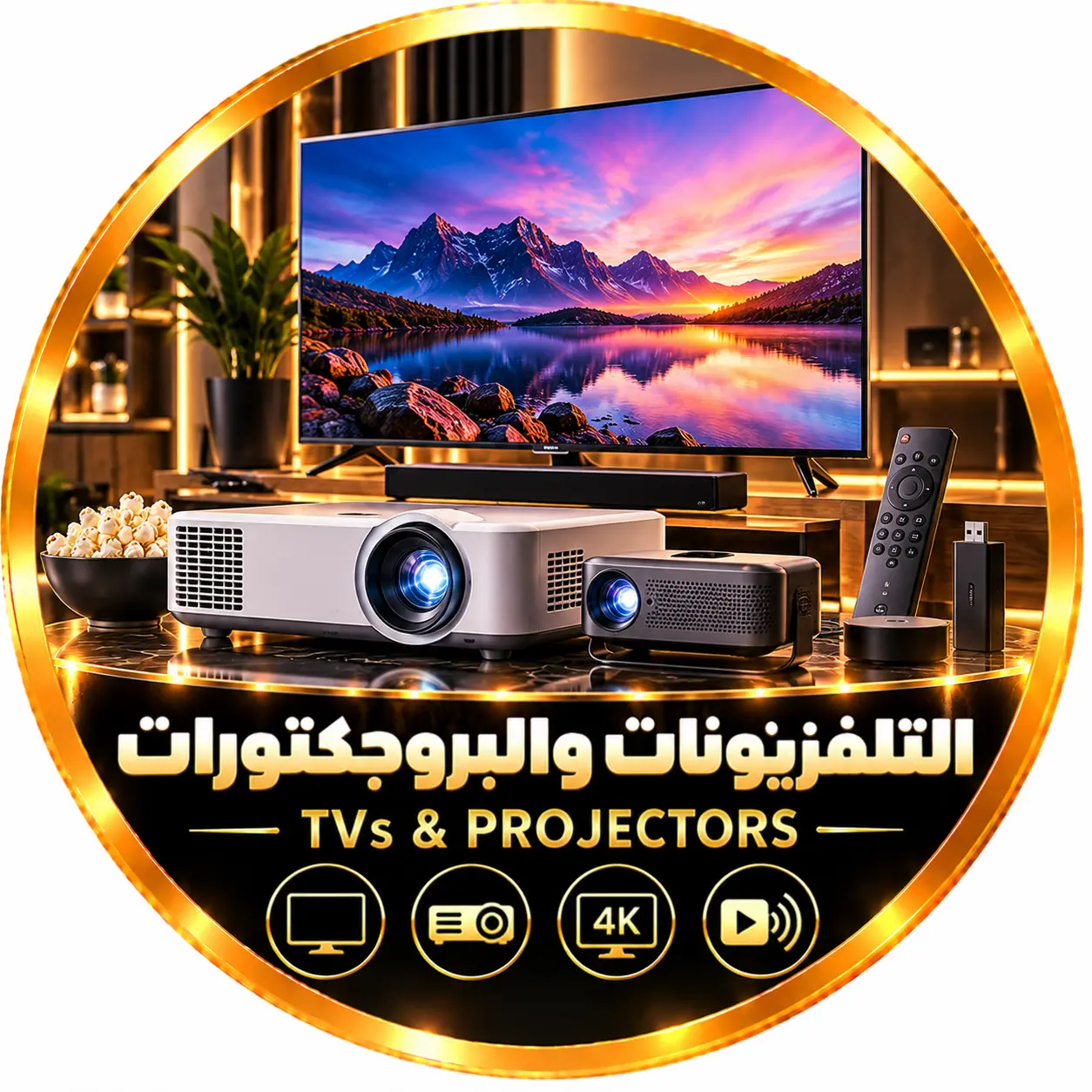 التلفزيونات والبروجكتورات