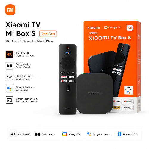 Xiaomi TV Box S (2nd Gen) 4K Google TV Streaming M...