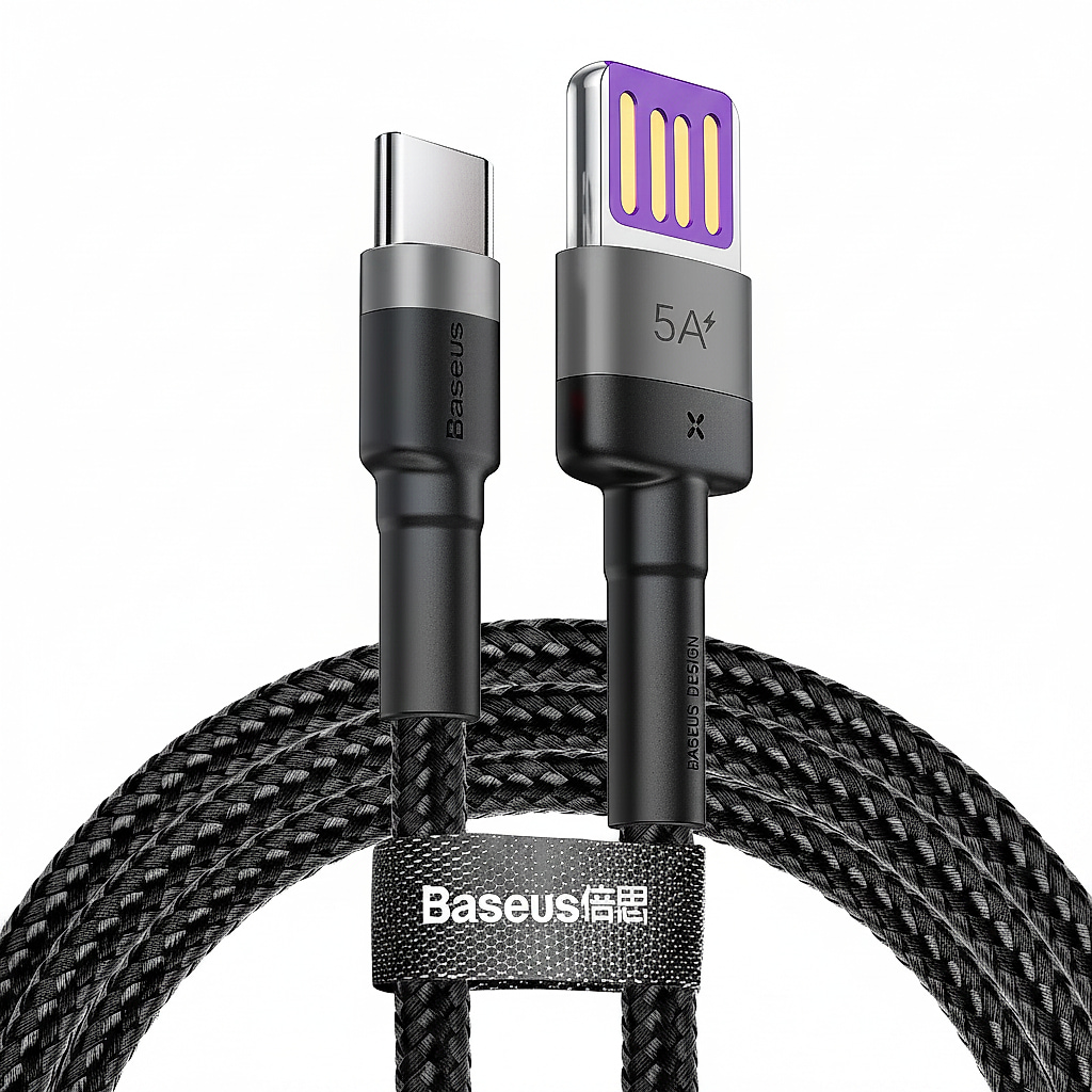 كابل بيانات Baseus Cafule HW QC USB إلى Type-C بقوة 40 وات 1 متر