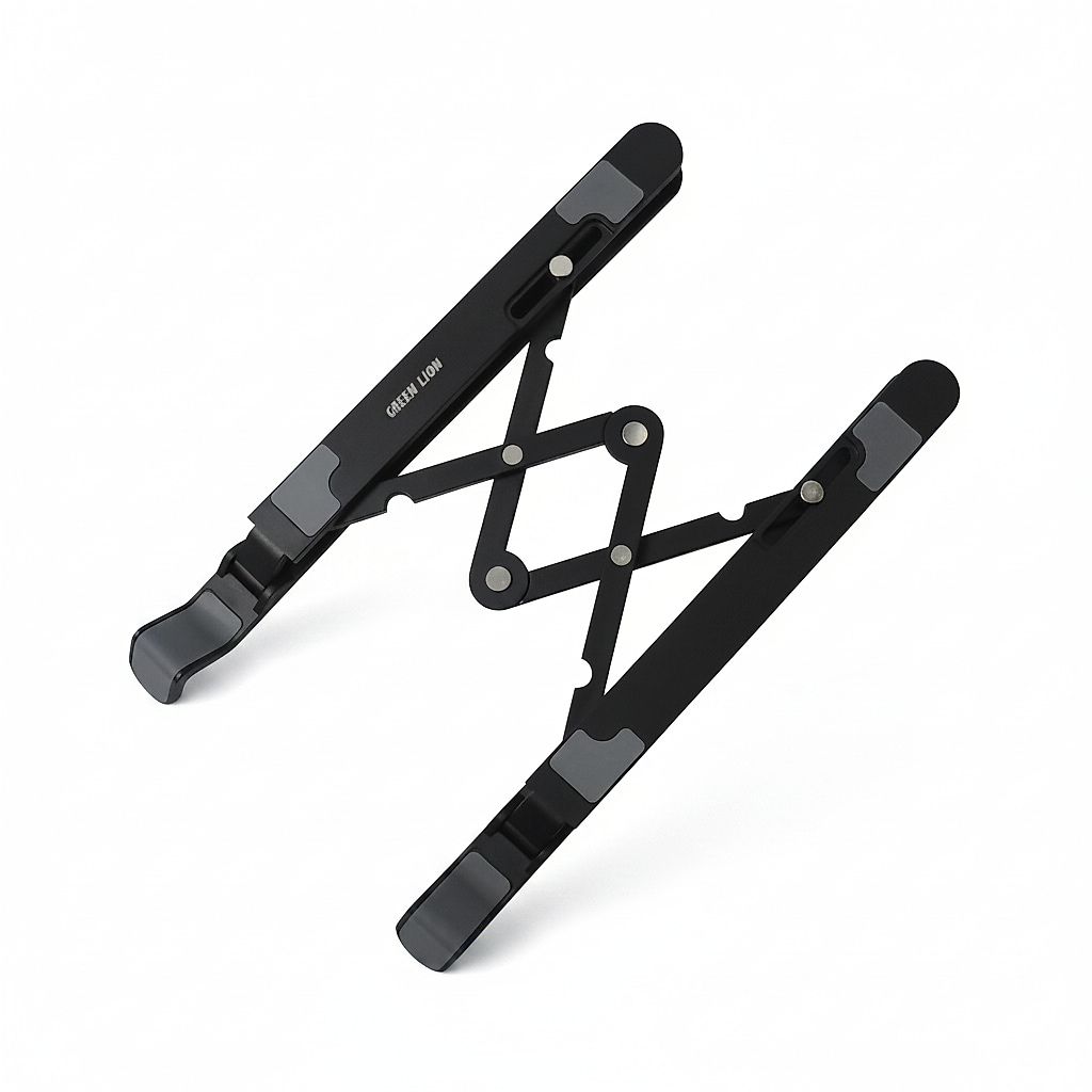 Green Lion Foldable Laptop Stand 7 Tilts - Black