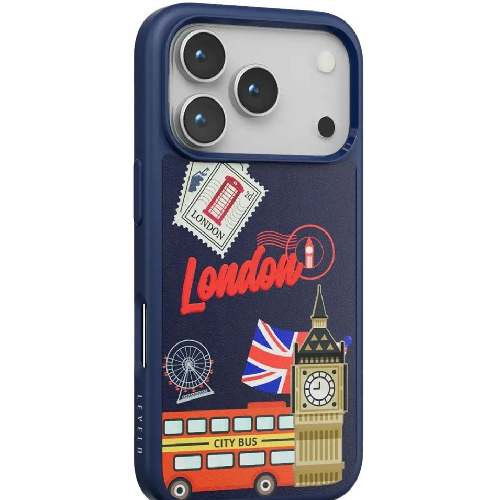 غطاء Levelo Vallo من الجلد الصناعي لندن لهاتف iPhone 17 Pro