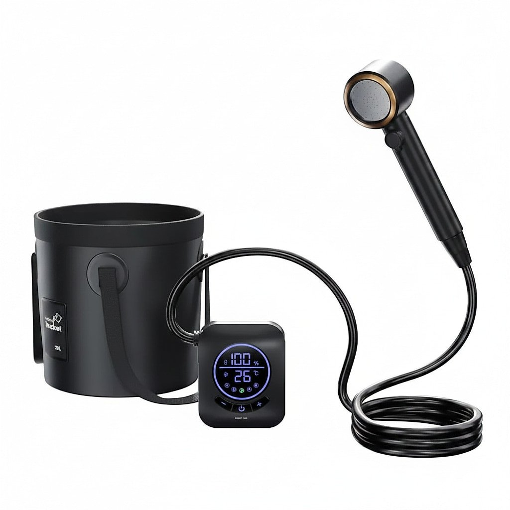 Green Lion Camping Shower with Intelligent Digital...