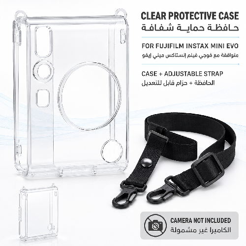 Clear Protective Case for Fujifilm Instax Mini Evo...