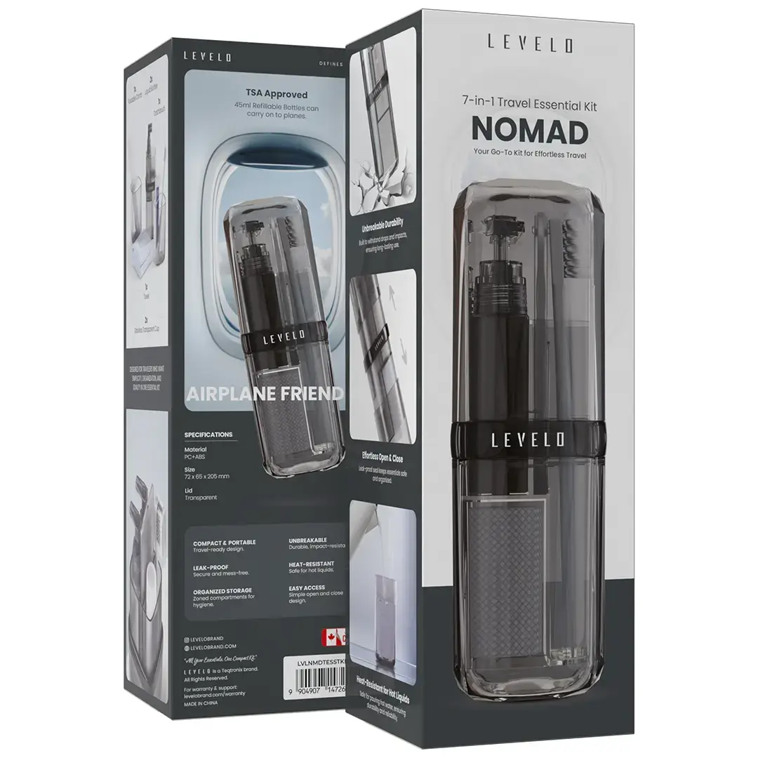 Levelo 7-In-1 Travel Essential Kit Nomad Black